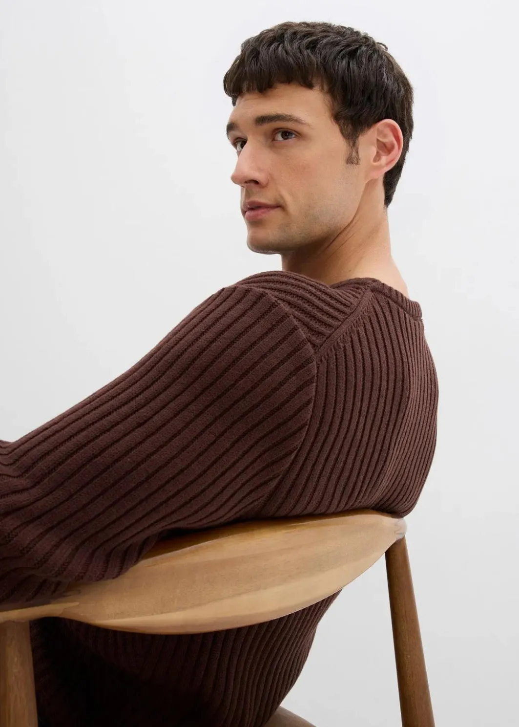 Online Gerippter Pullover aus Baumwoll-Mix Herren Große Größen|Pullover & Strickjacken