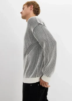 Clearance gerippter Pullover aus Baumwoll-Mix, Loose Fit Herren Große Größen|Pullover & Strickjacken