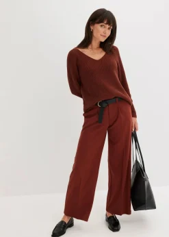 Damen bonprix Bekleidung·Umstandsmode|Strickmode|Gerippter Pullover aus reiner Baumwolle