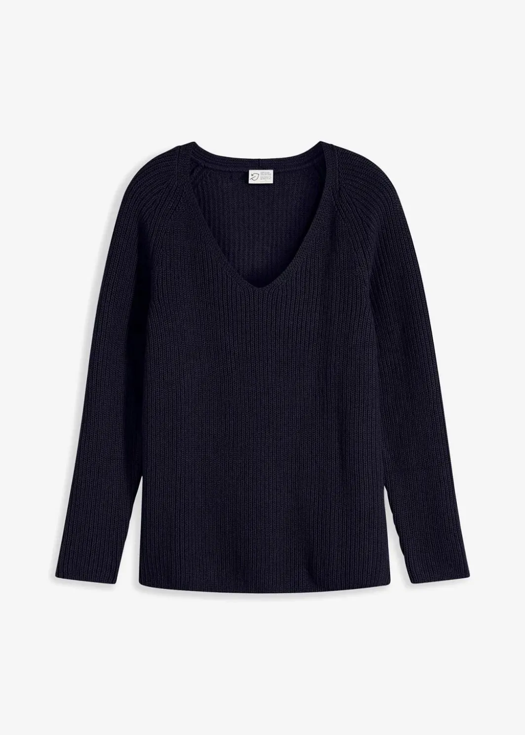 Damen bonprix Bekleidung·Umstandsmode|Strickmode|Gerippter Pullover aus reiner Baumwolle