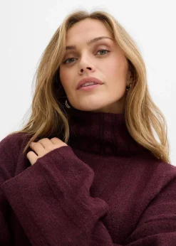 Outlet Gerippter Rollkragenpullover Damen Bekleidung·Umstandsmode|Strickmode