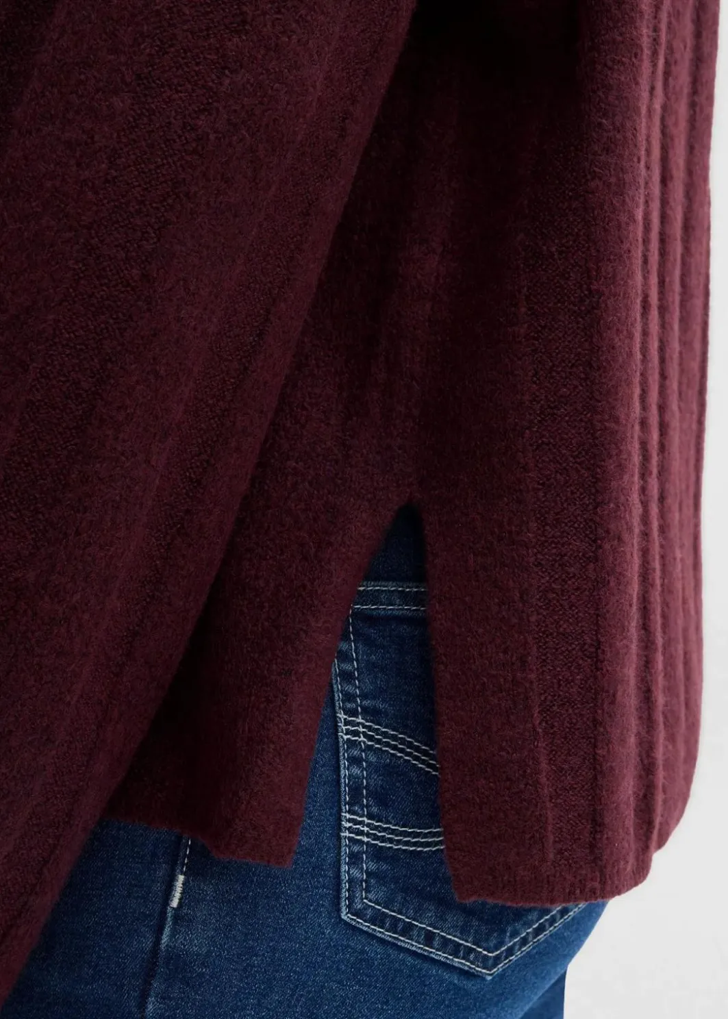 Outlet Gerippter Rollkragenpullover Damen Bekleidung·Umstandsmode|Strickmode