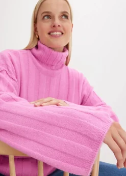 Damen bonprix Bekleidung·Umstandsmode|Strickmode|Gerippter Rollkragenpullover