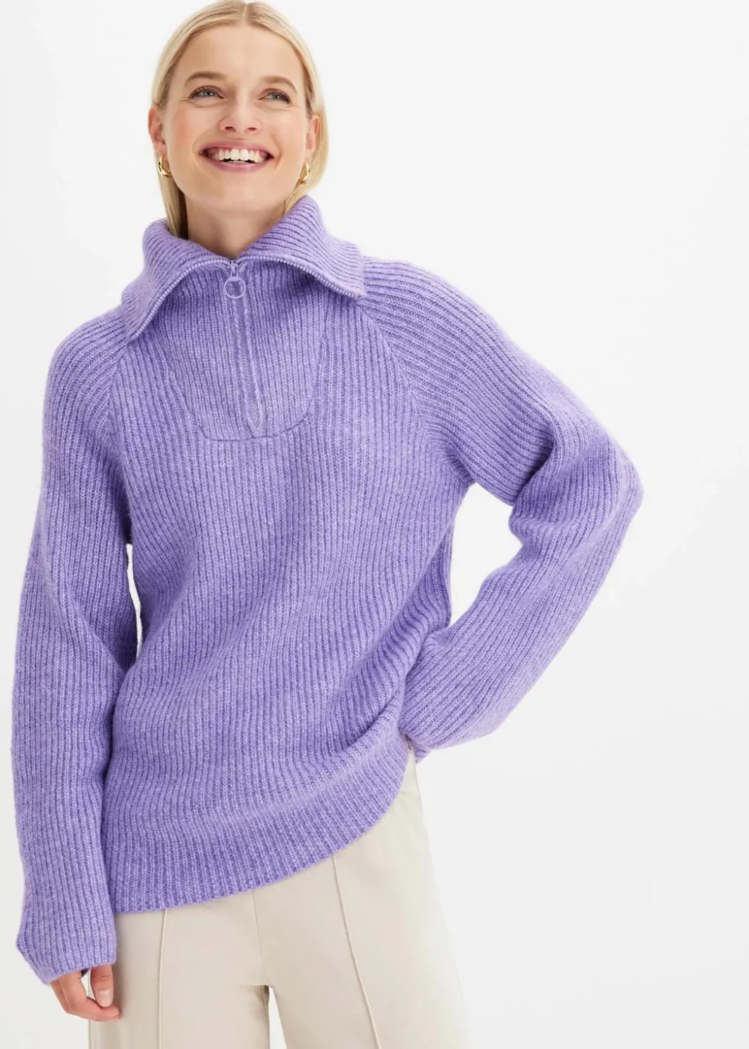 Online Gerippter Troyer Damen Pullover & Strickjacken|Bekleidung·Jeans
