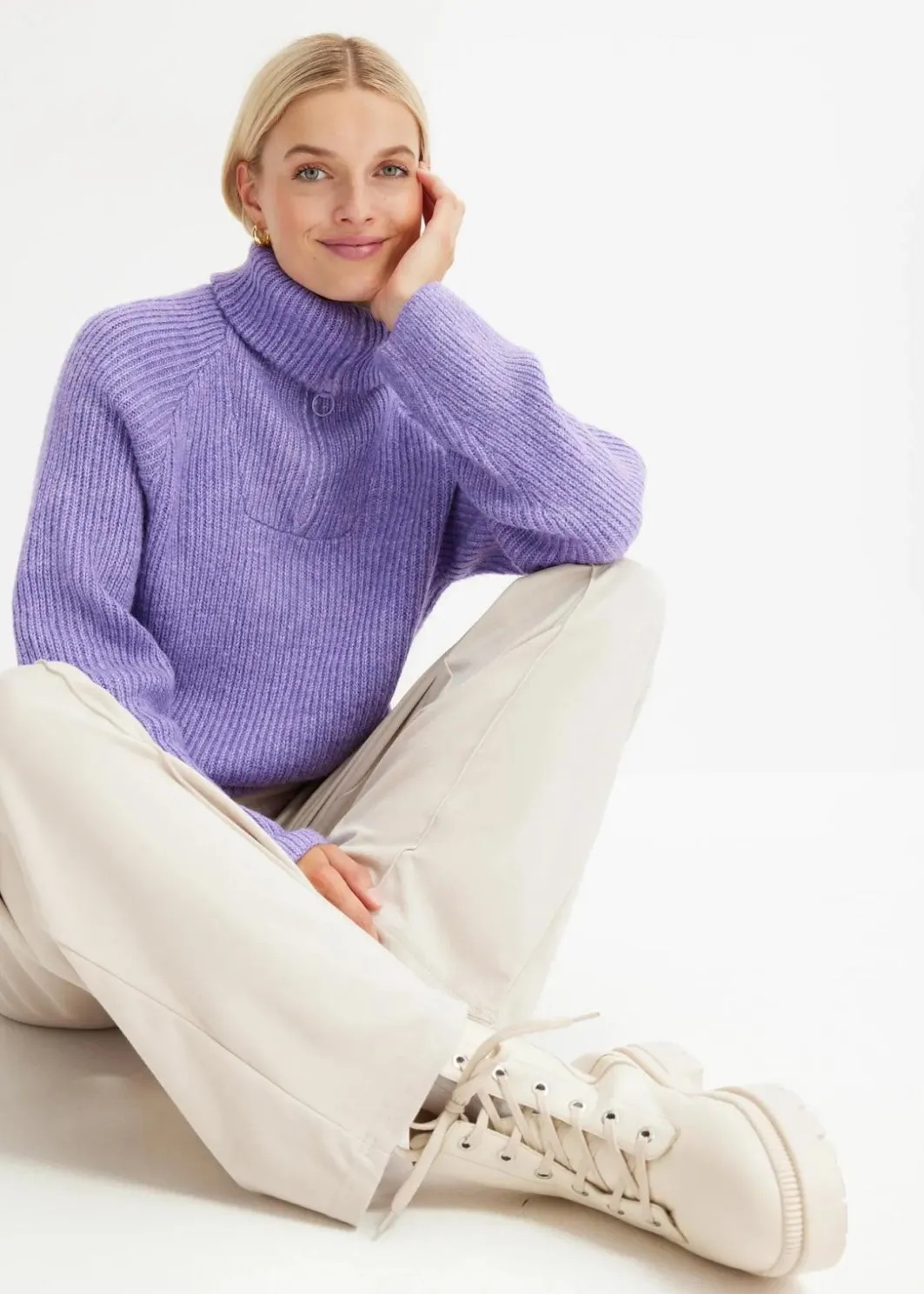 Online Gerippter Troyer Damen Pullover & Strickjacken|Bekleidung·Jeans