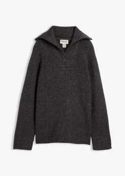 Best Gerippter Troyer Damen Bekleidung·Jeans|Pullover & Strickjacken