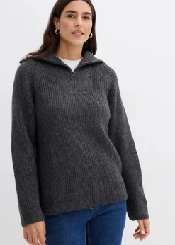 Best Gerippter Troyer Damen Bekleidung·Jeans|Pullover & Strickjacken