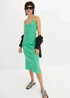 Hot Geripptes Bodycon-Kleid aus elastischem Baumwoll-Mix Damen Nachhaltigere Materialien|Kleider