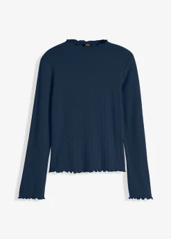 Outlet Geripptes Langarmshirt Damen Shirts & Tops