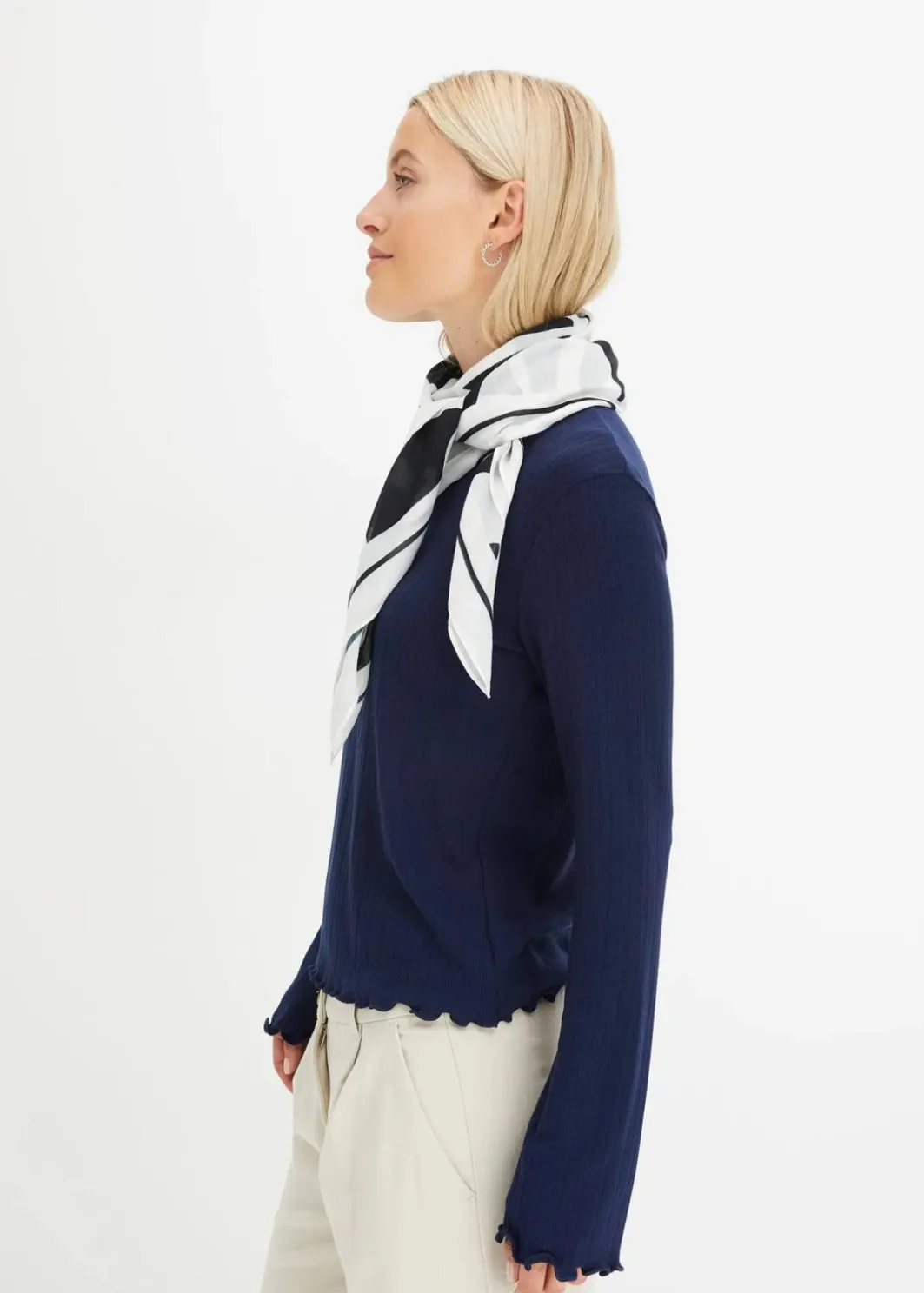 Outlet Geripptes Langarmshirt Damen Shirts & Tops