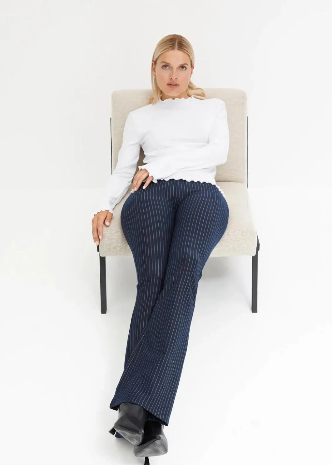 Damen bonprix Shirts & Tops|Geripptes Langarmshirt
