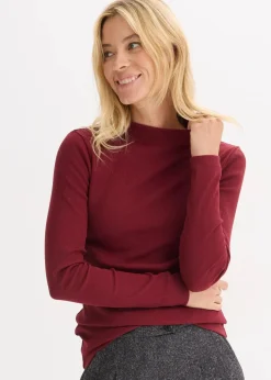 Damen bonprix Shirts & Tops|Geripptes Langarmshirt