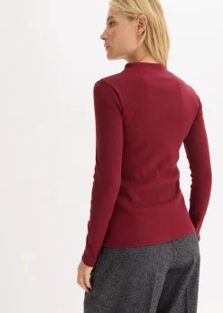 Damen bonprix Shirts & Tops|Geripptes Langarmshirt