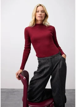 Damen bonprix Shirts & Tops|Geripptes Langarmshirt