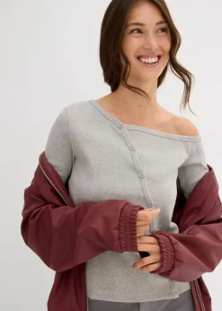 Clearance Geripptes Langarmshirt Damen Shirts & Tops|Nachhaltigere Materialien