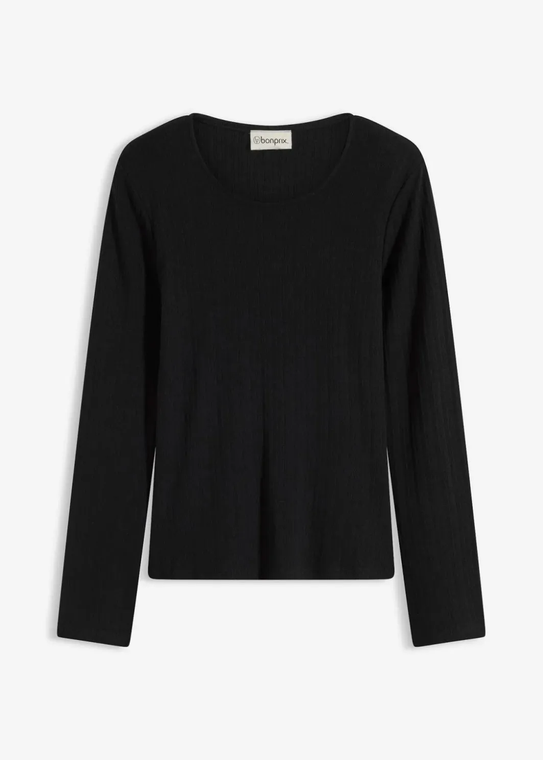 Damen bonprix Basics|Shirts & Tops|Geripptes Langarmshirt