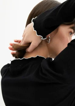 Damen bonprix Shirts & Tops|Geripptes Langarmshirt