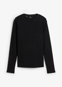 Damen bonprix Bekleidung·Röcke|Basics|Geripptes Langarmshirt aus reiner Baumwolle