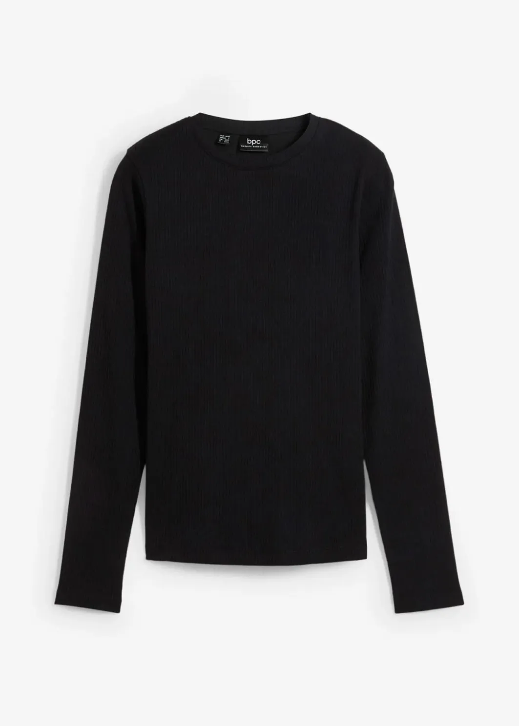 Damen bonprix Bekleidung·Röcke|Basics|Geripptes Langarmshirt aus reiner Baumwolle
