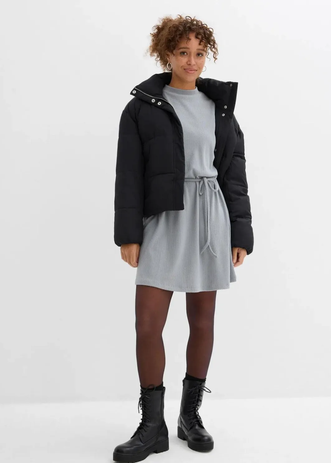 Hot Geripptes Minikleid Damen Bekleidung·Pullover & Strickjacken|Kleider