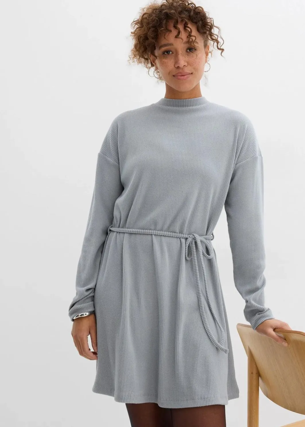 Hot Geripptes Minikleid Damen Bekleidung·Pullover & Strickjacken|Kleider
