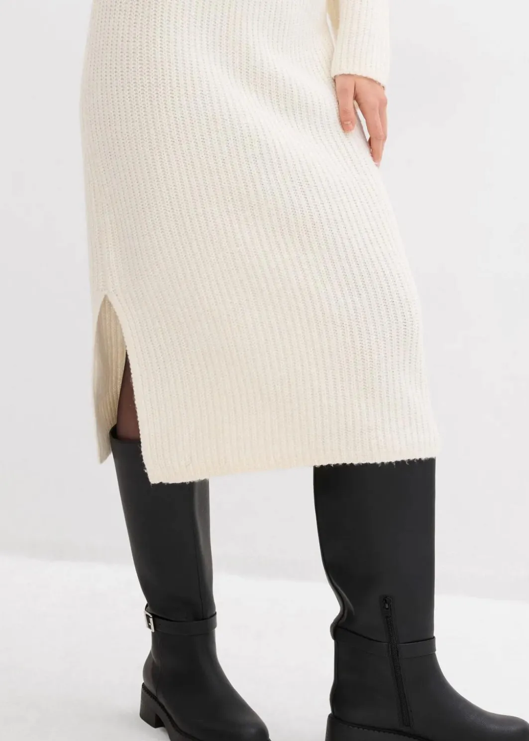 Sale Geripptes Strickkleid Damen Bekleidung·Umstandsmode|Bekleidung·Pullover & Strickjacken