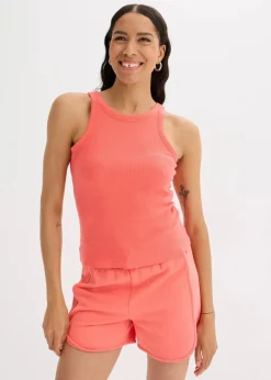 Damen bonprix Nachhaltigere Materialien|Shirts & Tops|Geripptes Tanktop