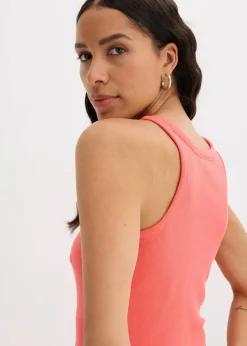 Damen bonprix Nachhaltigere Materialien|Shirts & Tops|Geripptes Tanktop
