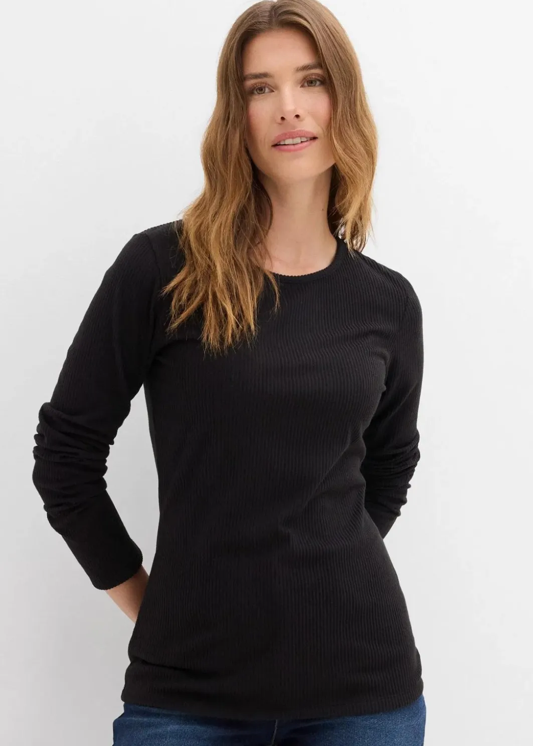 Online Geripptes Thermoshirt Damen Shirts & Tops|Sportbekleidung