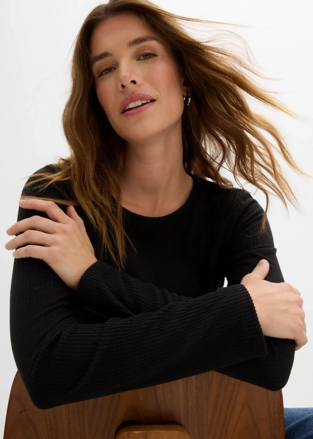 Online Geripptes Thermoshirt Damen Shirts & Tops|Sportbekleidung