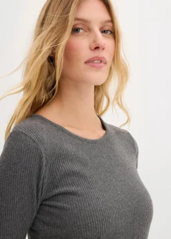 Outlet Geripptes Thermoshirt Damen Bekleidung·Jumpsuits|Bekleidung·Röcke