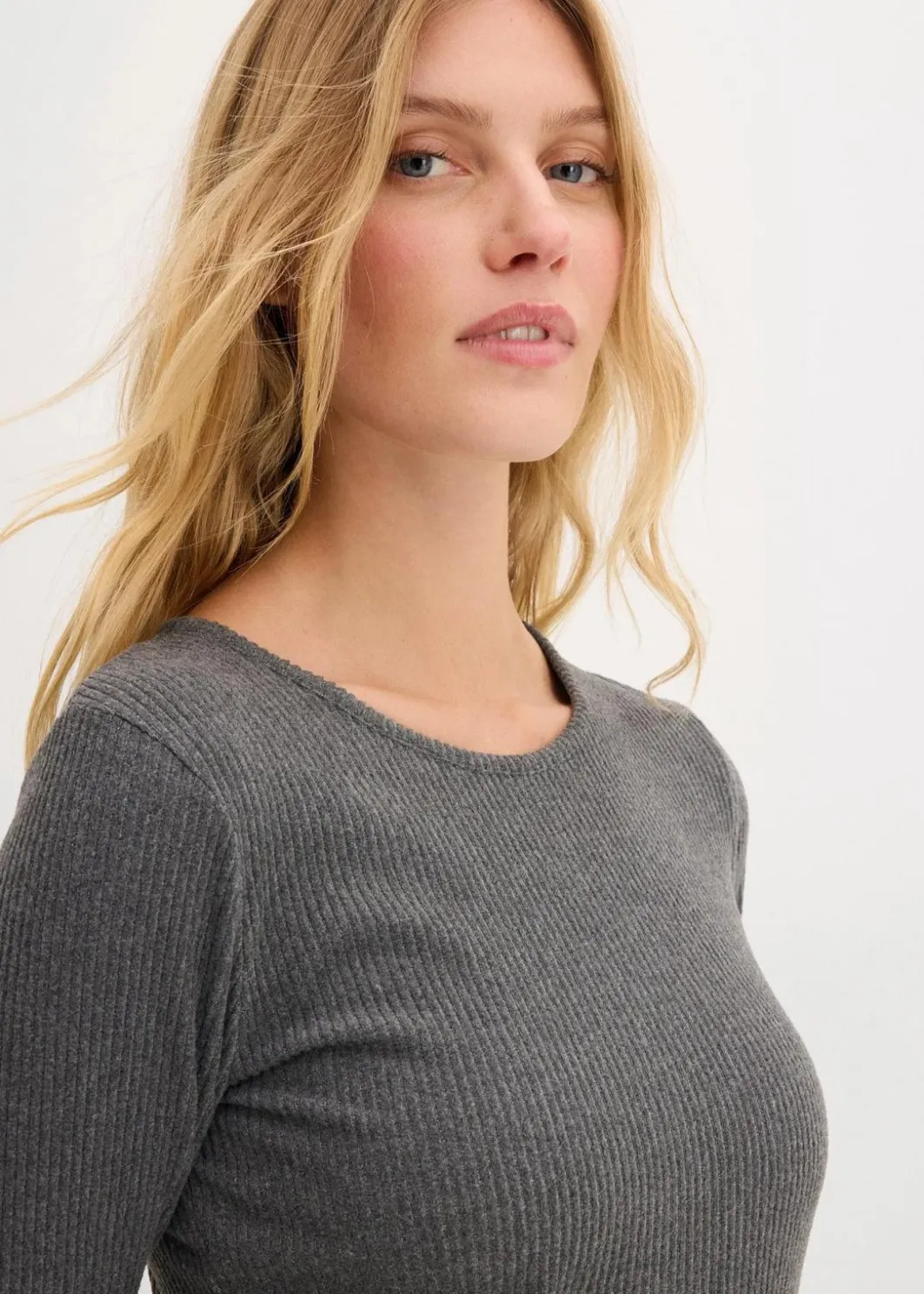 Outlet Geripptes Thermoshirt Damen Bekleidung·Jumpsuits|Bekleidung·Röcke