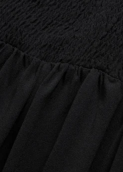 Damen bonprix Bekleidung·Pullover & Strickjacken|Kleider|Gesmoktes Trägerkleid aus leichtem Crêpe