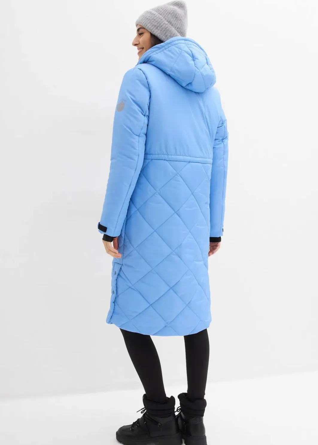 Damen bonprix Bekleidung·Hosen|Nachhaltigere Materialien|Gesteppter Funktions-Mantel mit reflektierenden Details