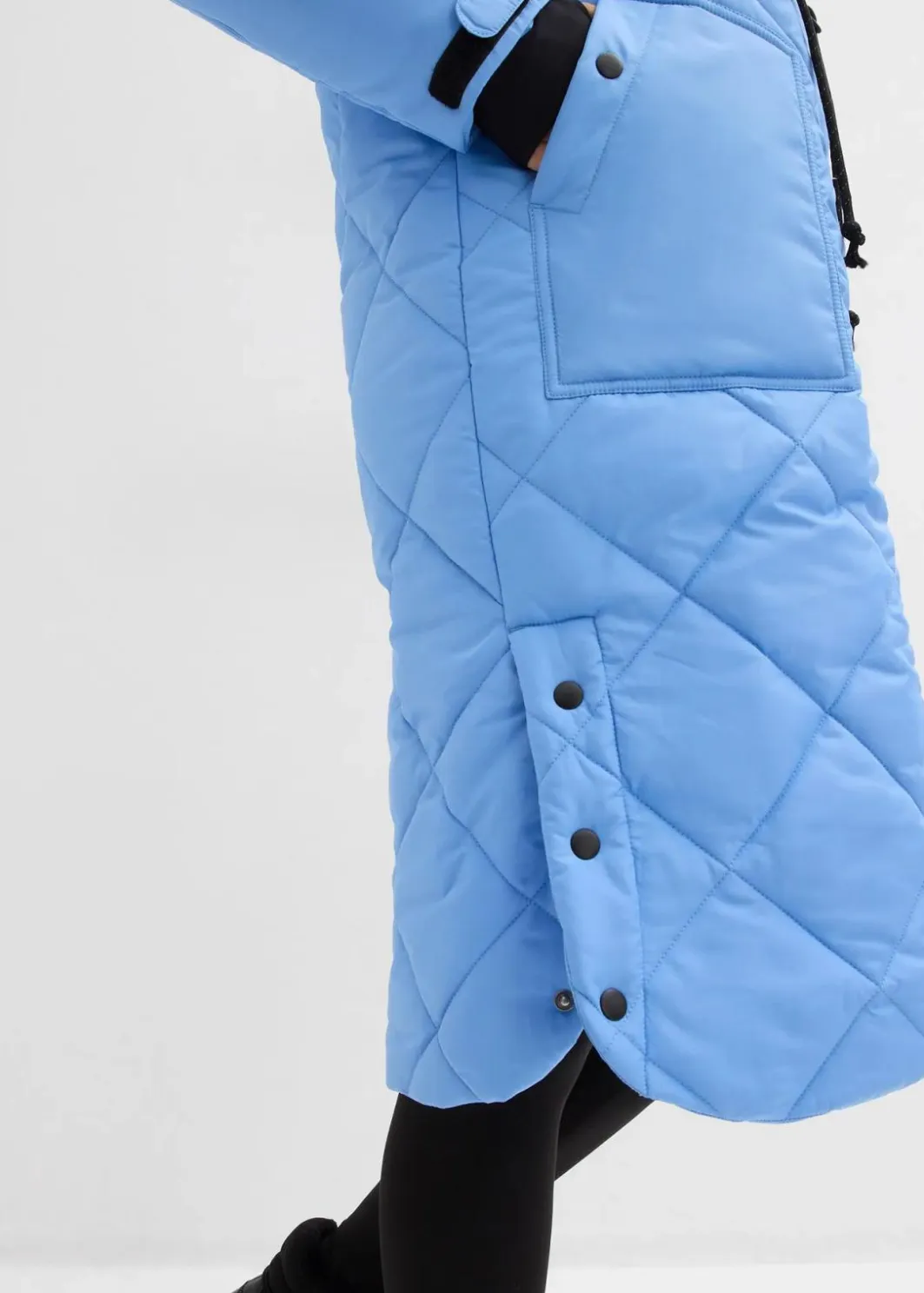 Damen bonprix Bekleidung·Hosen|Nachhaltigere Materialien|Gesteppter Funktions-Mantel mit reflektierenden Details