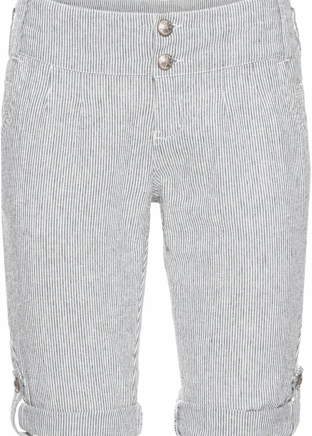 Outlet Gestreifte Shorts aus Leinen Damen Shorts|Hosen