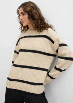 Damen bonprix Bekleidung·Umstandsmode|Strickmode|Gestreifter Pullover