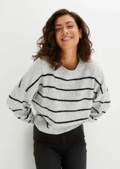 Damen bonprix Bekleidung·Umstandsmode|Bekleidung·Jeans|Gestreifter Pullover im Oversized Fit