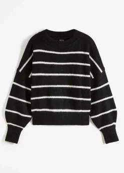 Outlet Gestreifter Pullover im Oversized Fit Damen Pullover & Strickjacken|Strickmode