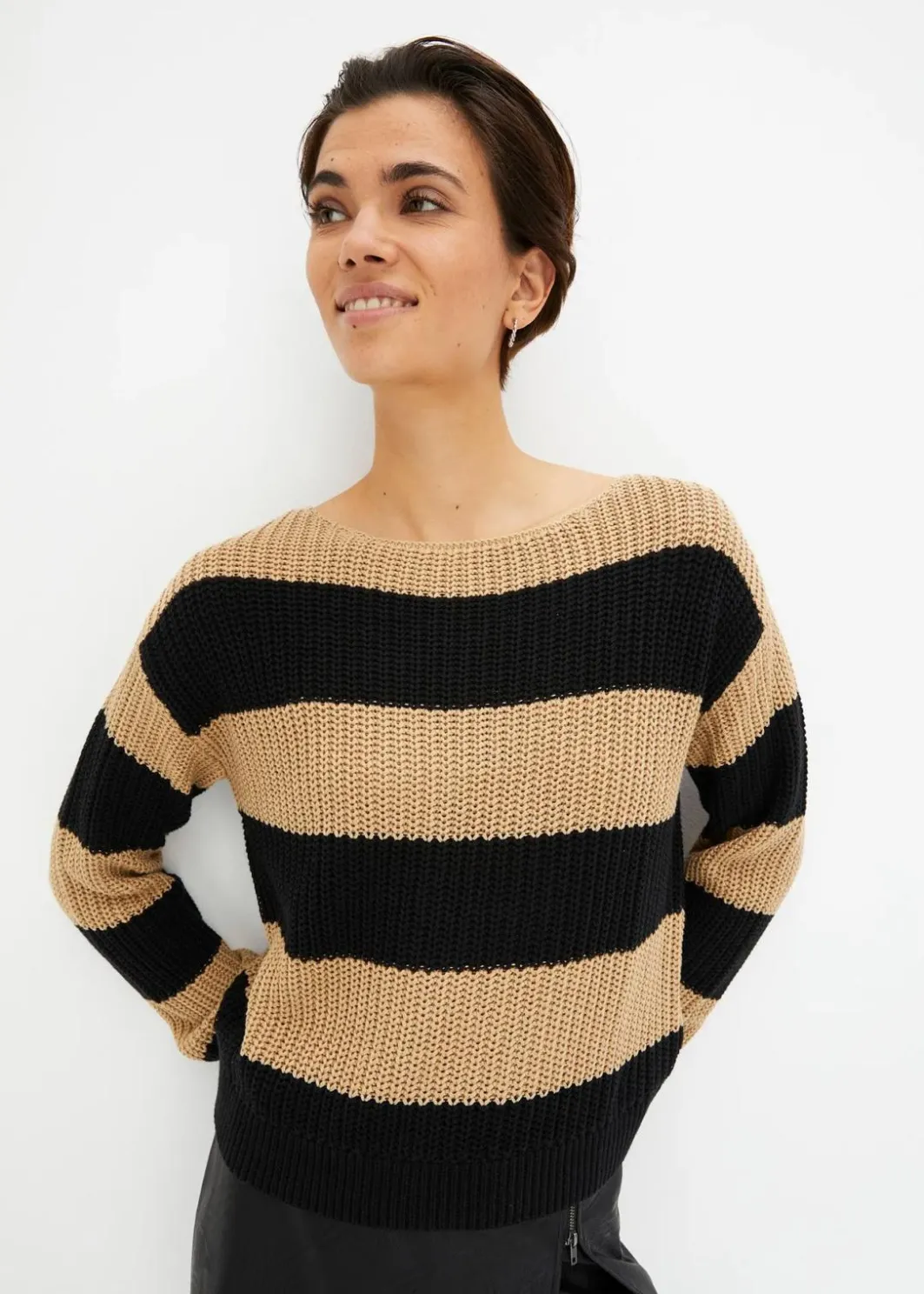 Outlet Gestreifter Strickpullover Damen Bekleidung·Umstandsmode|Bekleidung·Jeans