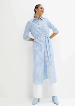Damen bonprix Bekleidung·Pullover & Strickjacken|Kleider|Gestreiftes Blusenkleid mit Bindeband