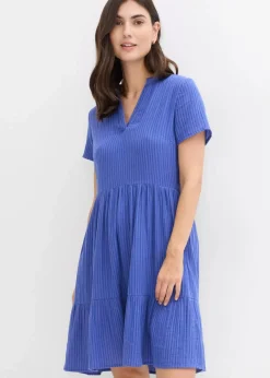 Damen bonprix Bekleidung·Pullover & Strickjacken|Kleider|Gestreiftes Kleid aus Musselin