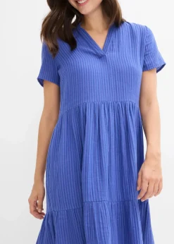 Damen bonprix Bekleidung·Pullover & Strickjacken|Kleider|Gestreiftes Kleid aus Musselin