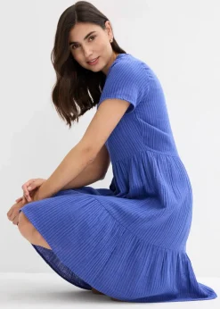 Damen bonprix Bekleidung·Pullover & Strickjacken|Kleider|Gestreiftes Kleid aus Musselin