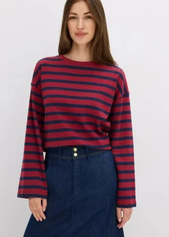 Discount Gestreiftes Shirt aus reiner Bio-Baumwolle Damen Nachhaltigere Materialien|Shirts & Tops