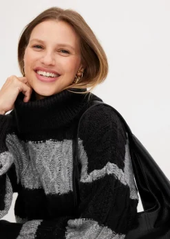 Damen bonprix Bekleidung·Umstandsmode|Bekleidung·Pullover & Strickjacken|Gestreiftes Strickkleid