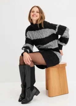 Damen bonprix Bekleidung·Umstandsmode|Bekleidung·Pullover & Strickjacken|Gestreiftes Strickkleid