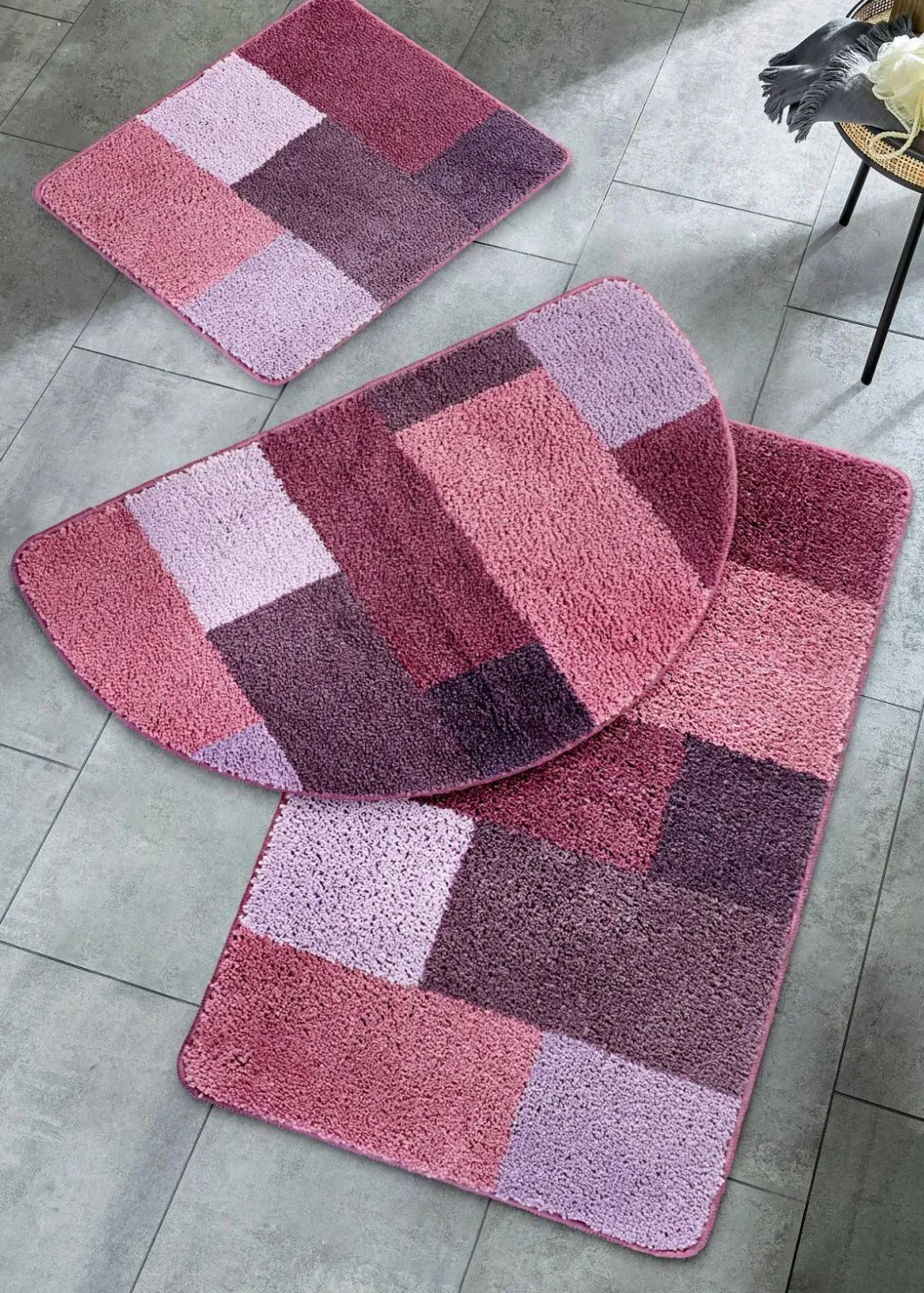 Clearance Getuftete Badematte mit Pastell- Farben Badematten
