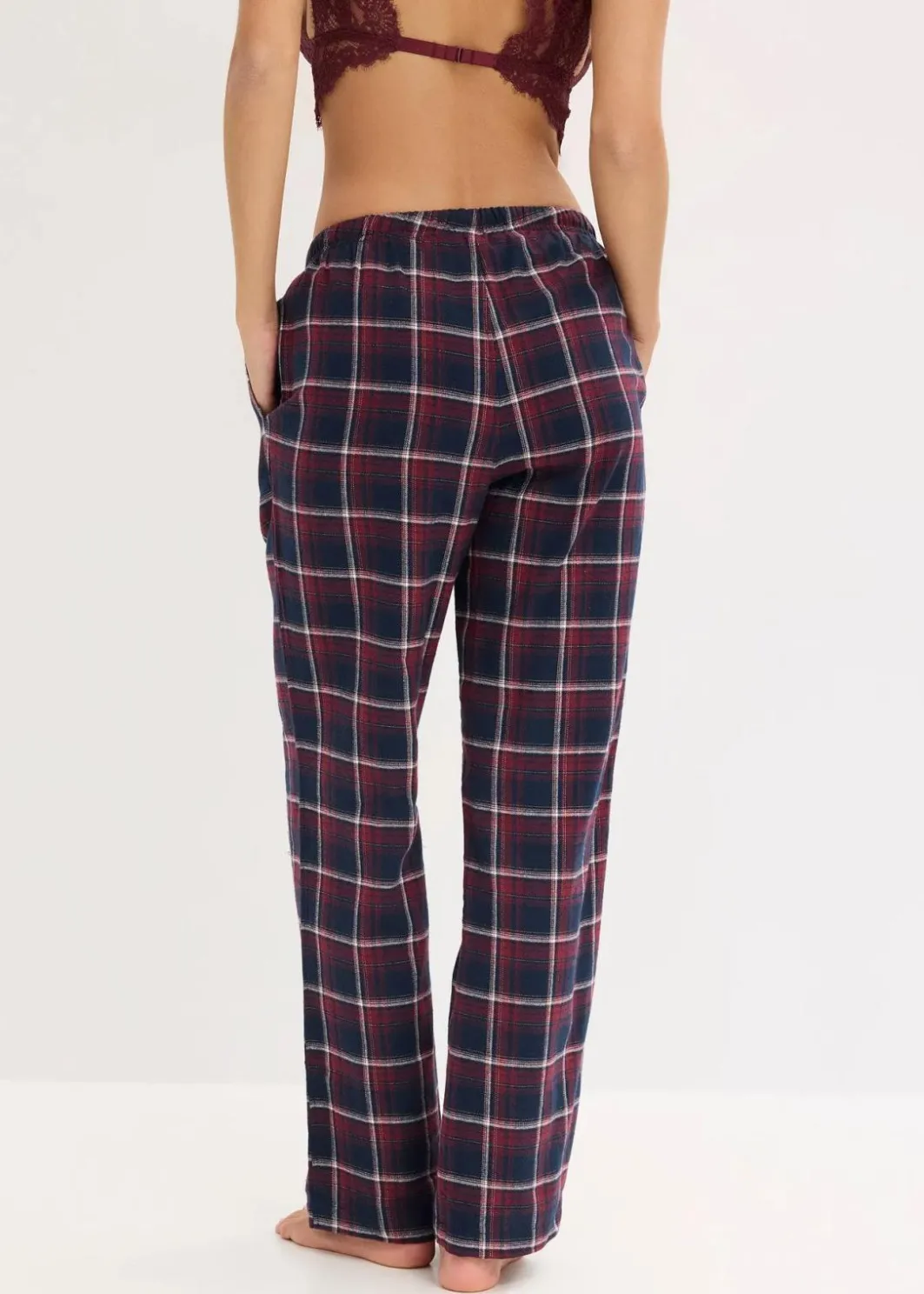 Clearance Gewebte Pyjamahose aus Flanell mit Geschenktasche Damen Wäsche·Nachtwäsche|Nachtwäsche