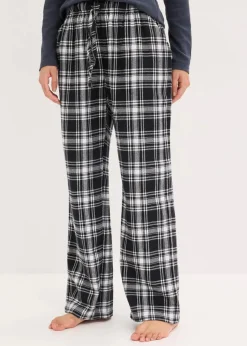 Damen bonprix Wäsche·Nachtwäsche|Nachtwäsche|Gewebte Pyjamahose aus Flanell